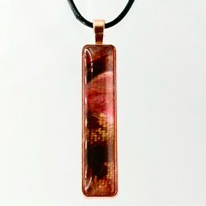 Artisan Copper and Pink Pendant Necklace